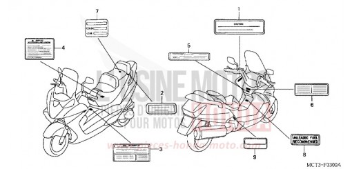 ETIQUETTE DE PRECAUTIONS FJS600A3 de 2003